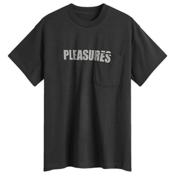 

Футболка с карманом Impact, тяжелая Pleasures, черный