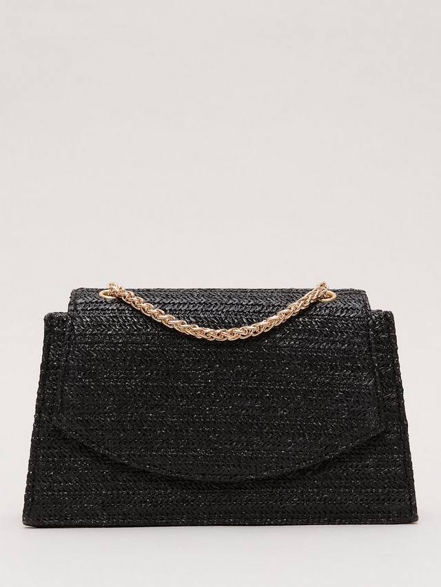 

Рафия сумка кросс-боди с цепочкой Phase Eight, Black