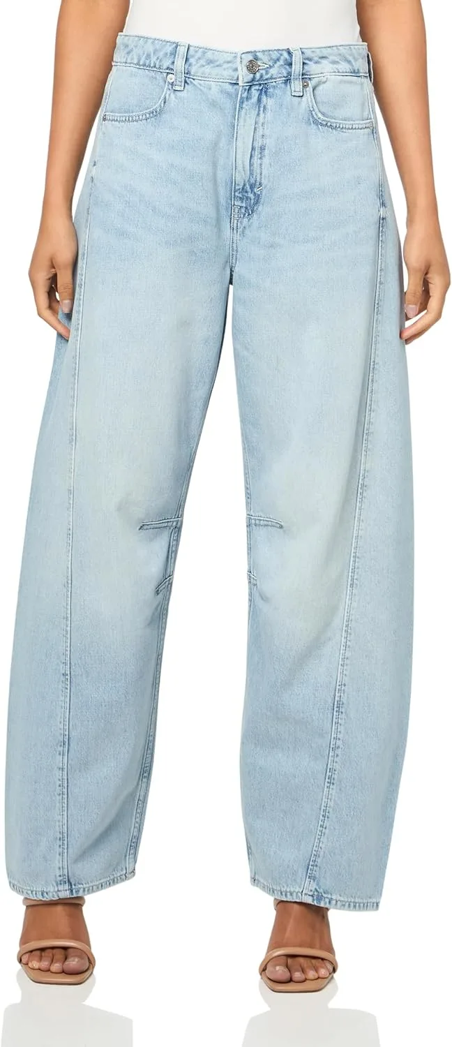 

BOSS Женские джинсы Barrel Leg Bleached Denim
