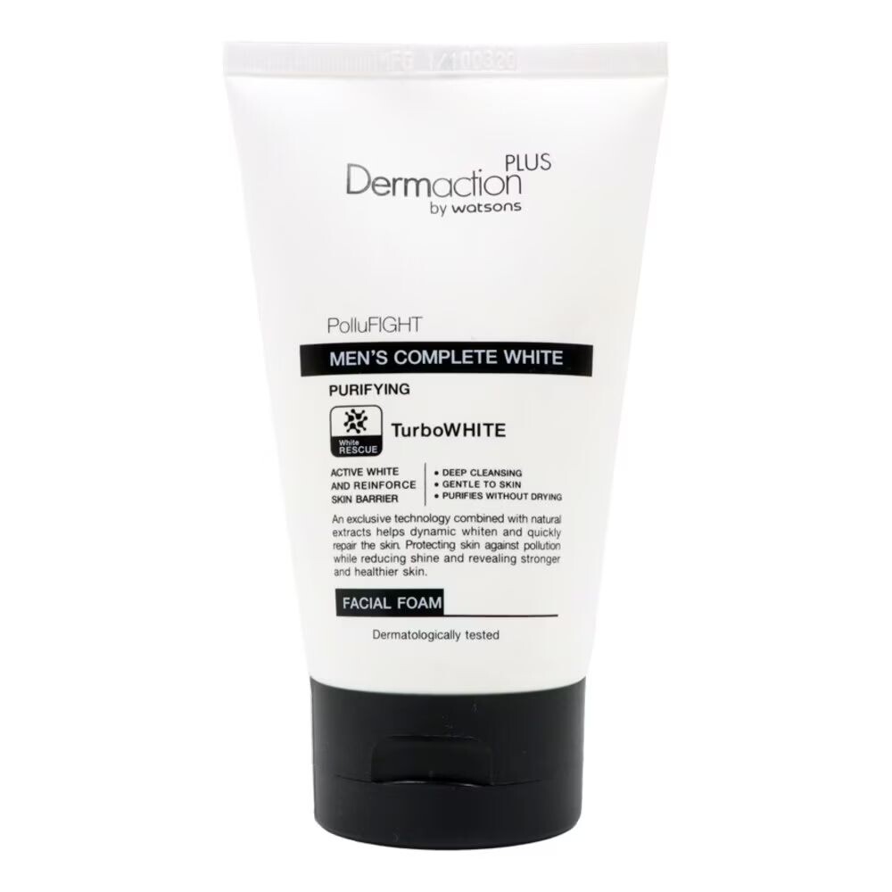 

Dermaction Plus by Watsons Мужская полная белая пенка для лица 100мл, White