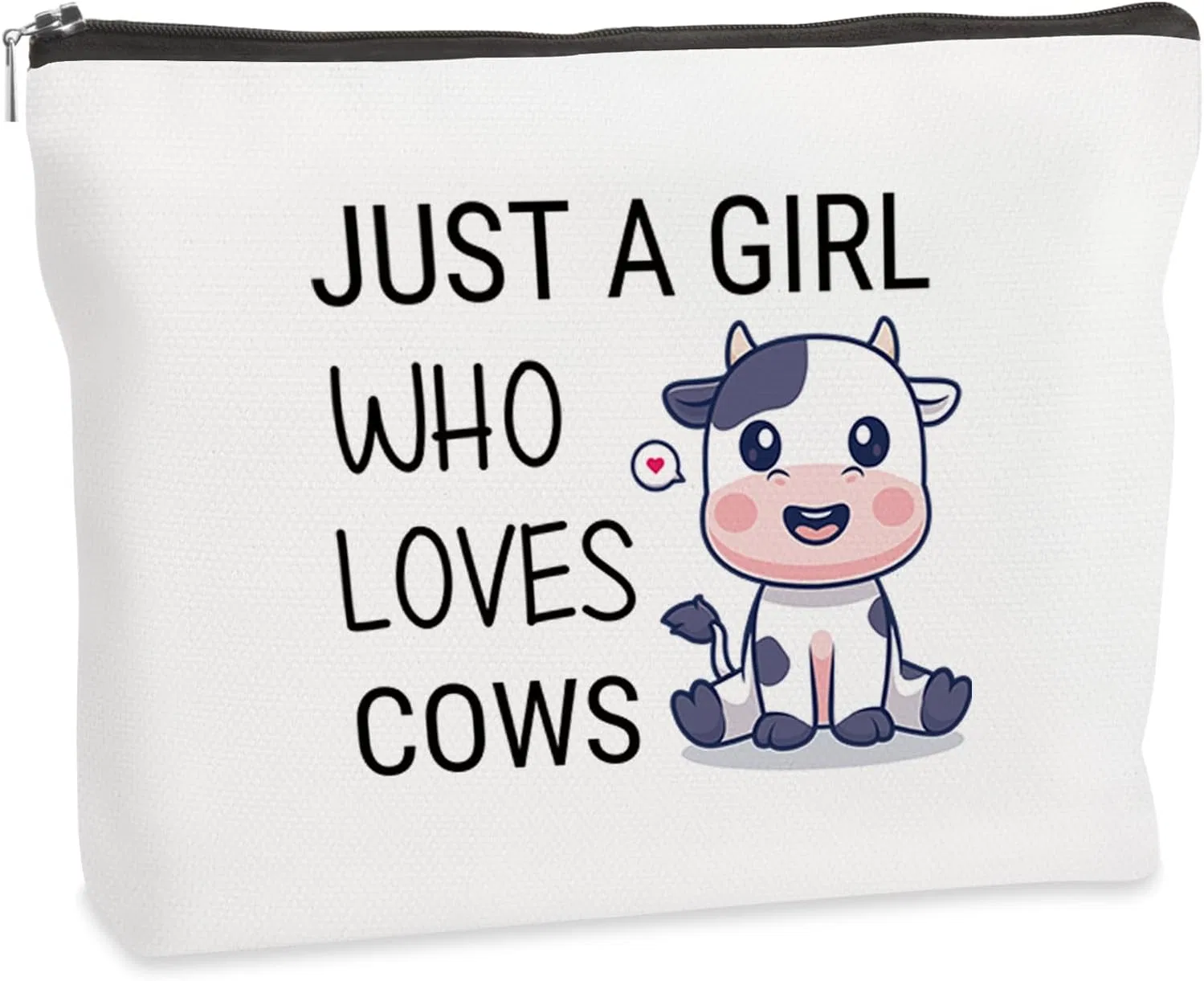 Косметичка с рисунком коровы Wrnzl, White Cow