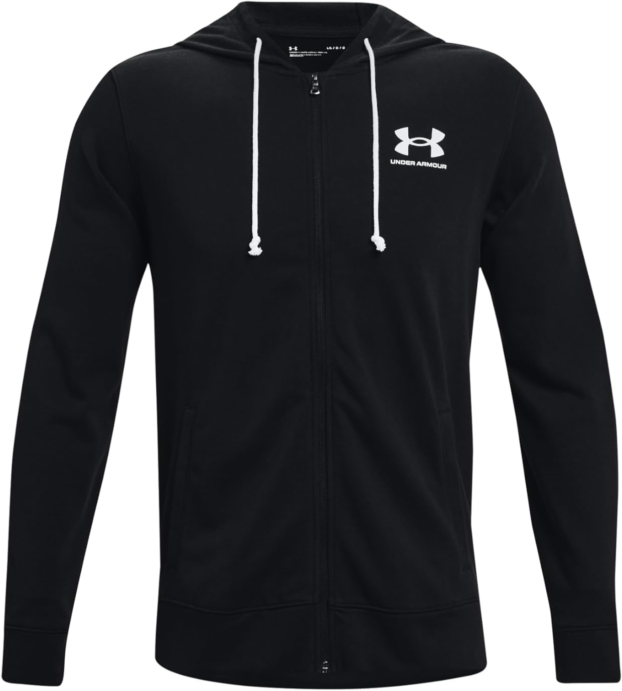 

Мужская толстовка Under Armour UA Rival Terry с капюшоном, на молнии, для тренировок, белый/черный