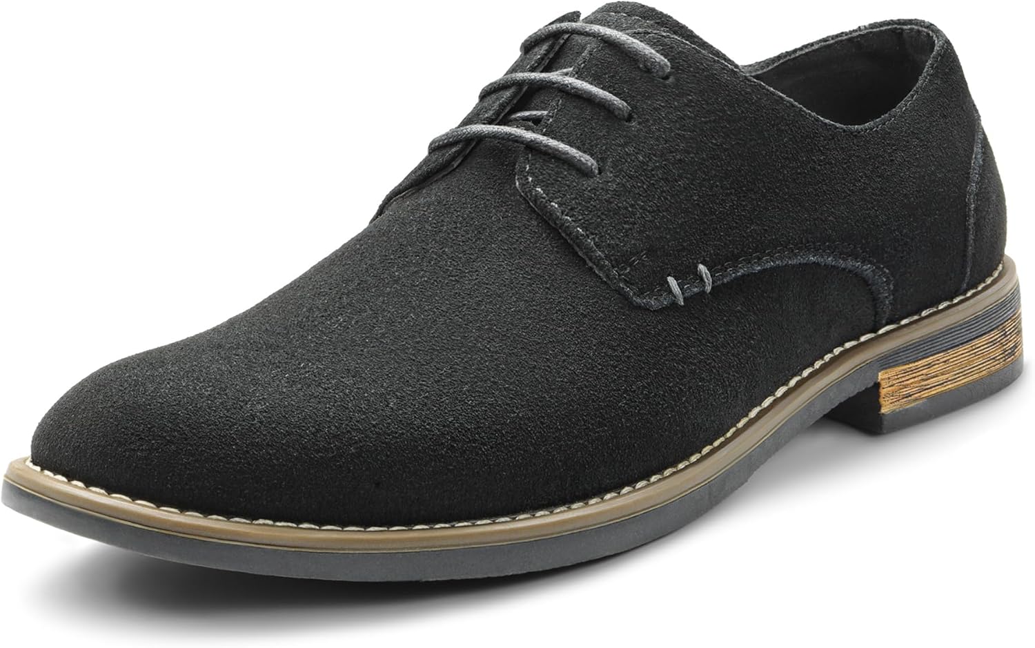 

Мужские городские оксфорды Bruno Marc из замши с шнуровкой, черный