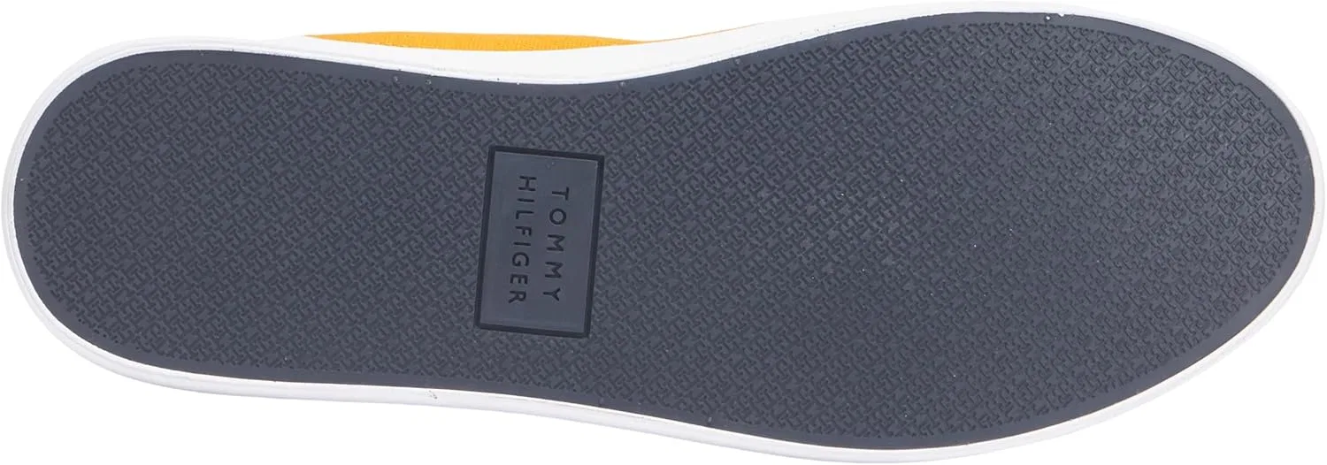 Мужские вулканизированные кроссовки Tommy Hilfiger Th Hi Vulc Low Canvas Shoes, Orange Rich Ochre — фото 2