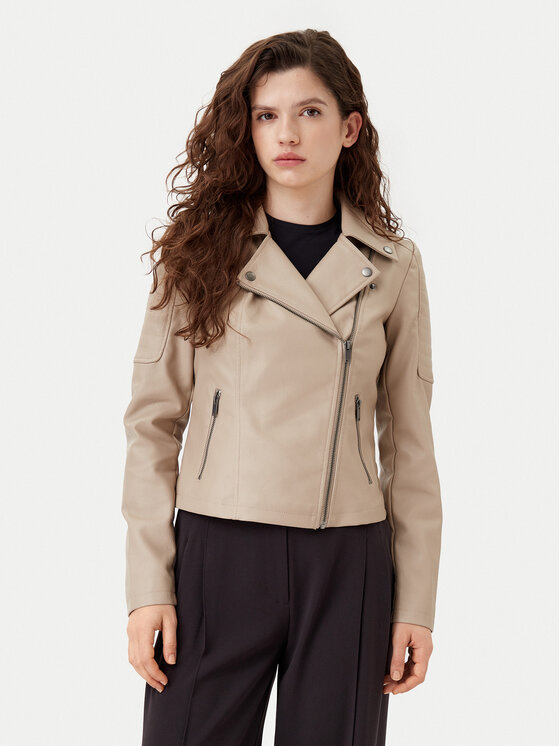 

Куртка из искусственной кожи slim fit Rebel 27000741 Noisy May, бежевый