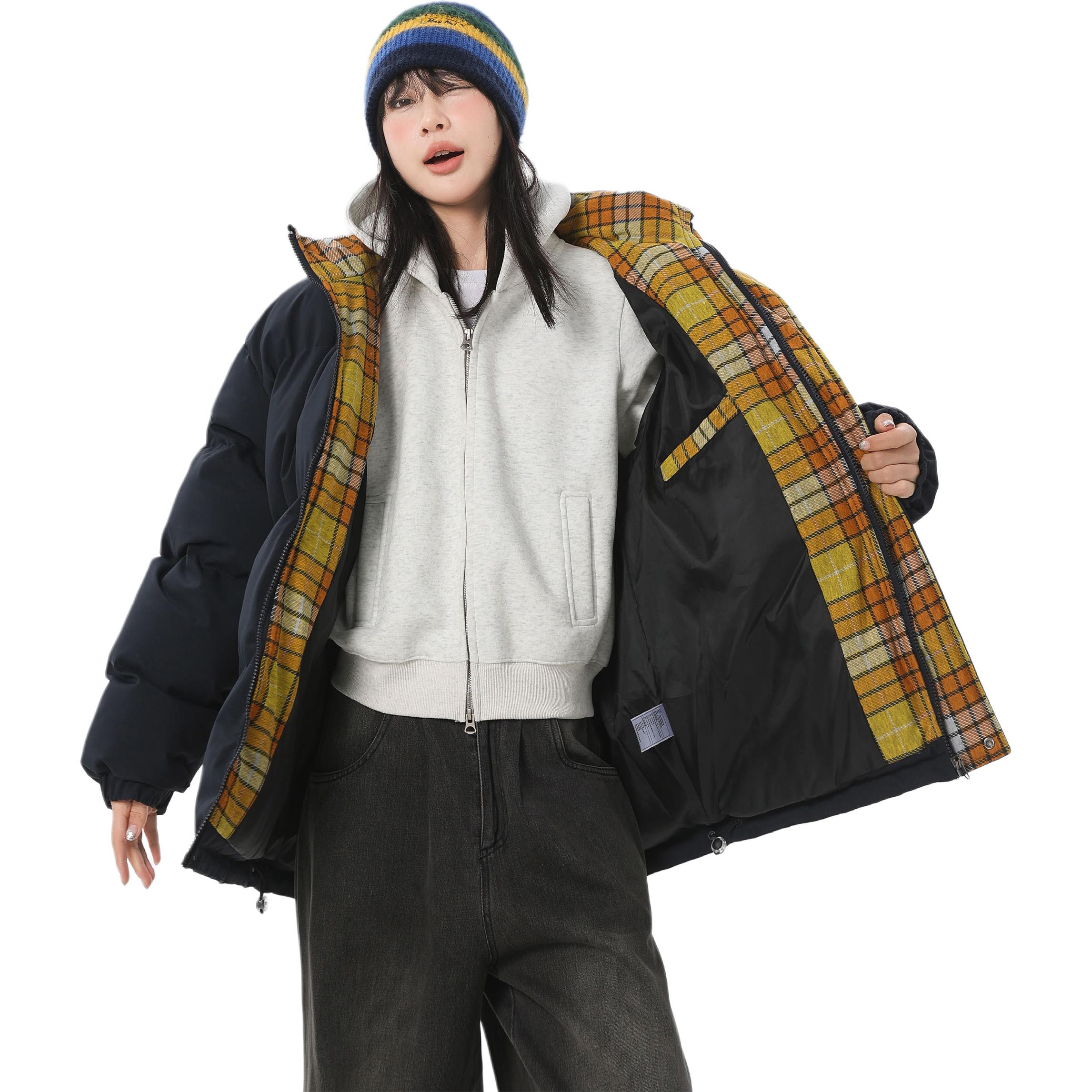 

Пуховик Unisex Stand Collar Thickened VanCamel, темно-синий