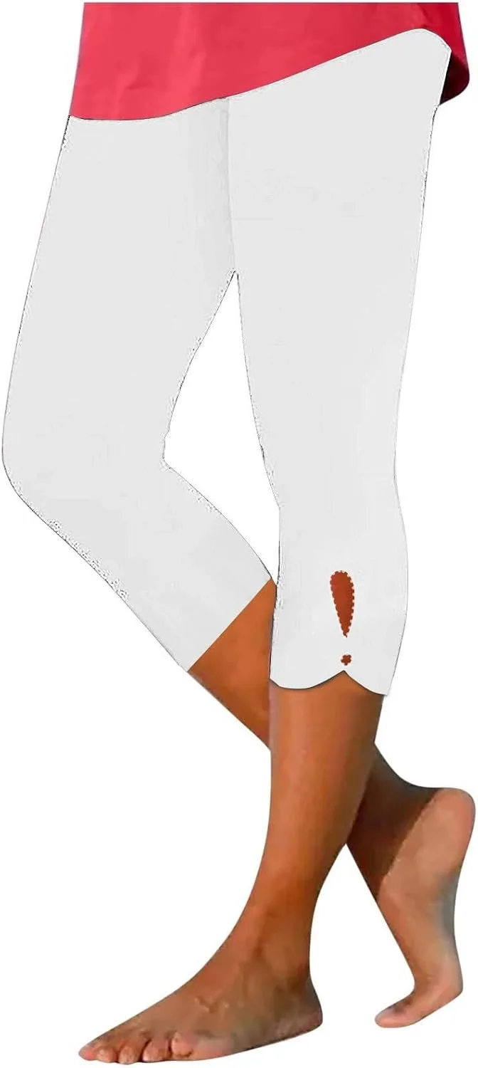 Капри-леггинсы для женщин High Waist, летние, комфортные