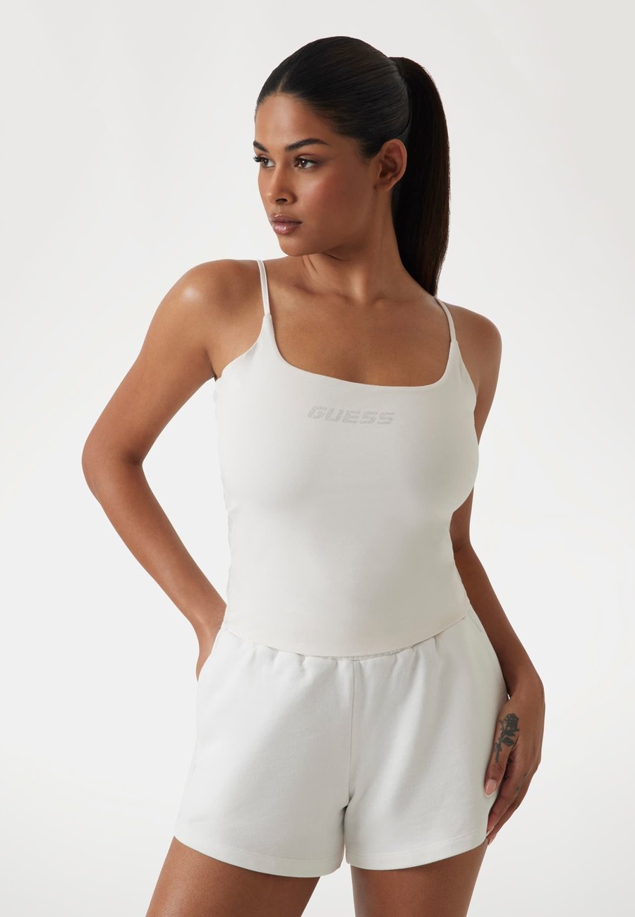 

Топ Guess TANK STRASS-LOGO, Weiß/White