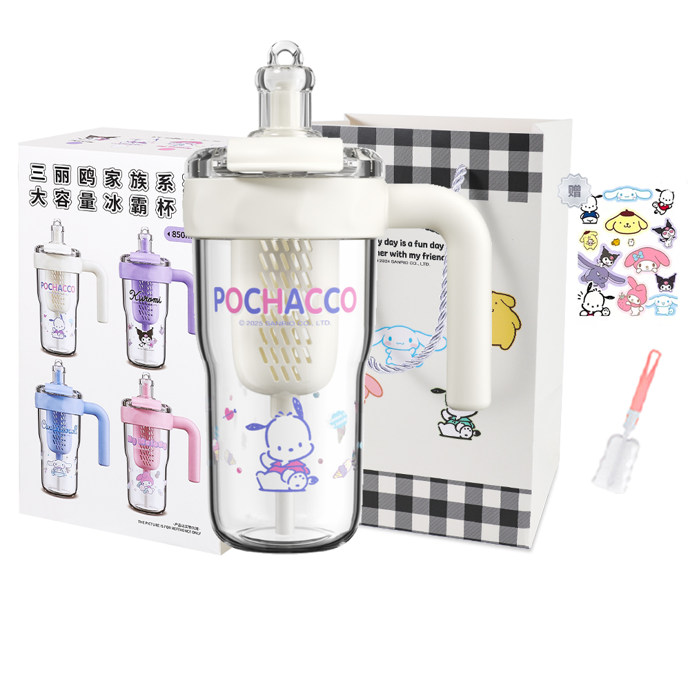 

Коллекция Pochacco, пластиковая бутылка для воды 850 мл Sanrio, Pochacco Water Cup+Shopping Bag+Sticker Cup Brush