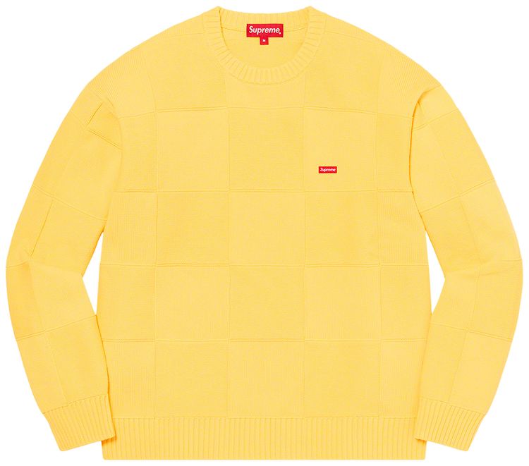 

Свитер Supreme Tonal Checkerboard Small Box Sweater 'Yellow', желтый