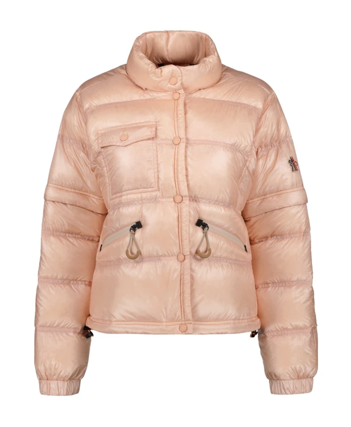 

Утепленный бомбер со съемными рукавами. Moncler, розовый