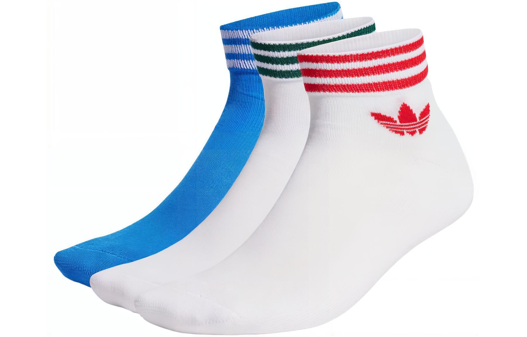 

Adicolor Series Trefoil Носки Щиколотка 3 Пары Носки Голеностопные Унисекс 3 Штуки Adidas Originals, 3 Штуки (Нежно-Голубой+Белый+Белый)