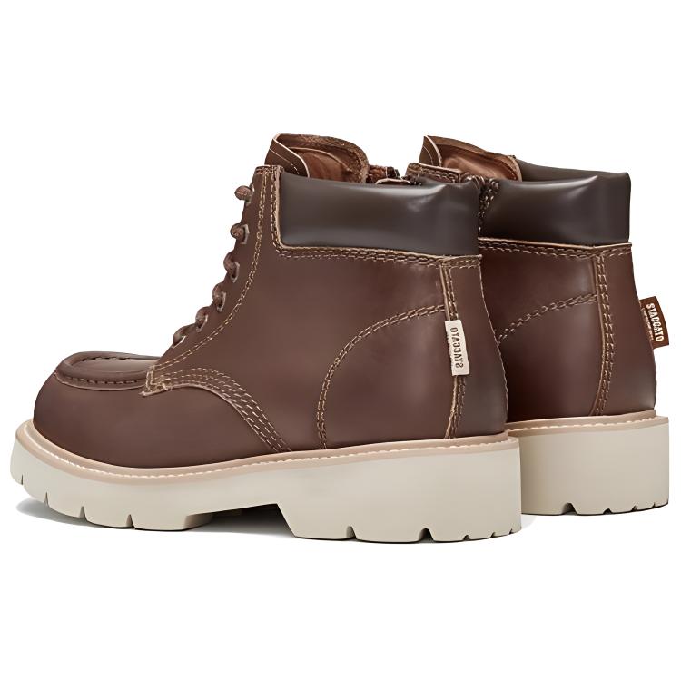 Staccato Коричневые мужские короткие мартинсы Great Desert Boots высотой 4 см, цвет Brown — фото 3
