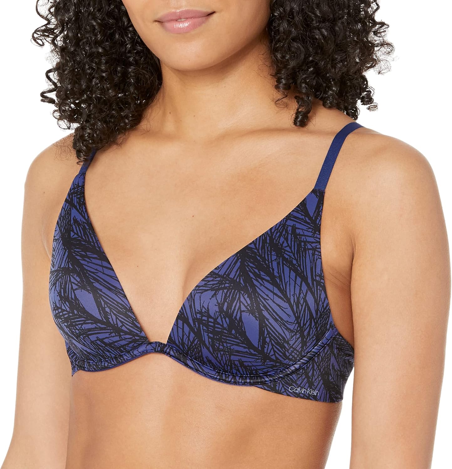 

Женский бюстгальтер Calvin Klein Liquid Touch с легкой подкладкой и глубоким вырезом, Sway Print_Soft Grape