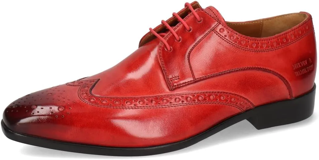 Мужские модные туфли Oxford Melvin & Hamilton, красный — фото 3