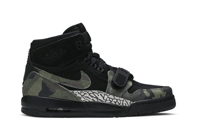 

Кроссовки Air Jordan Jordan Legacy 312 GS 'Black Camo Green', черный