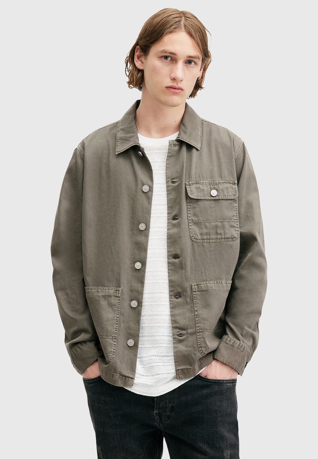 

Джинсовая куртка AllSaints, зеленый