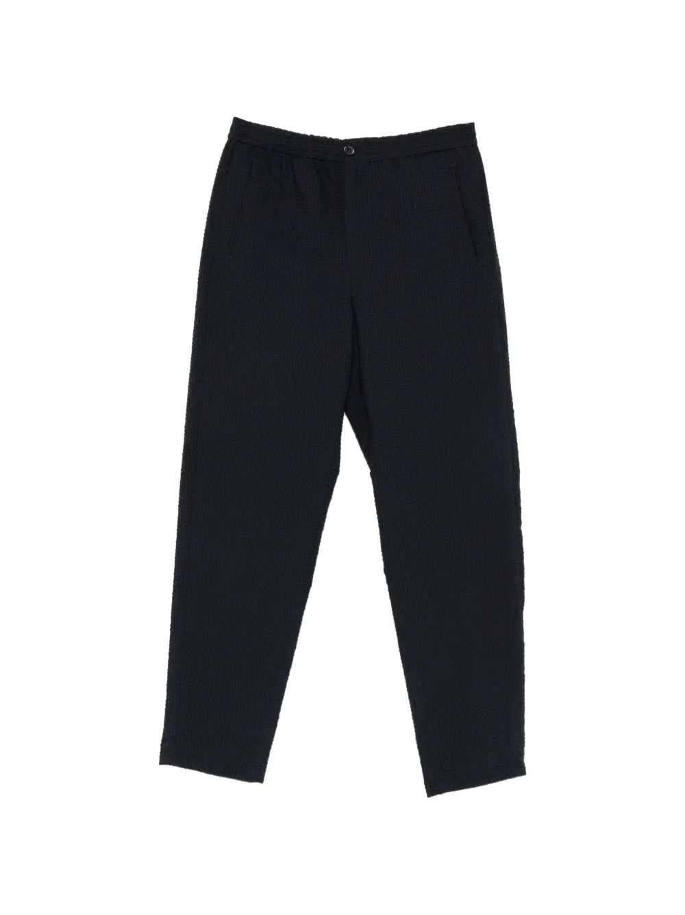 Брюки из ткани сирсакер Emporio Armani, синий