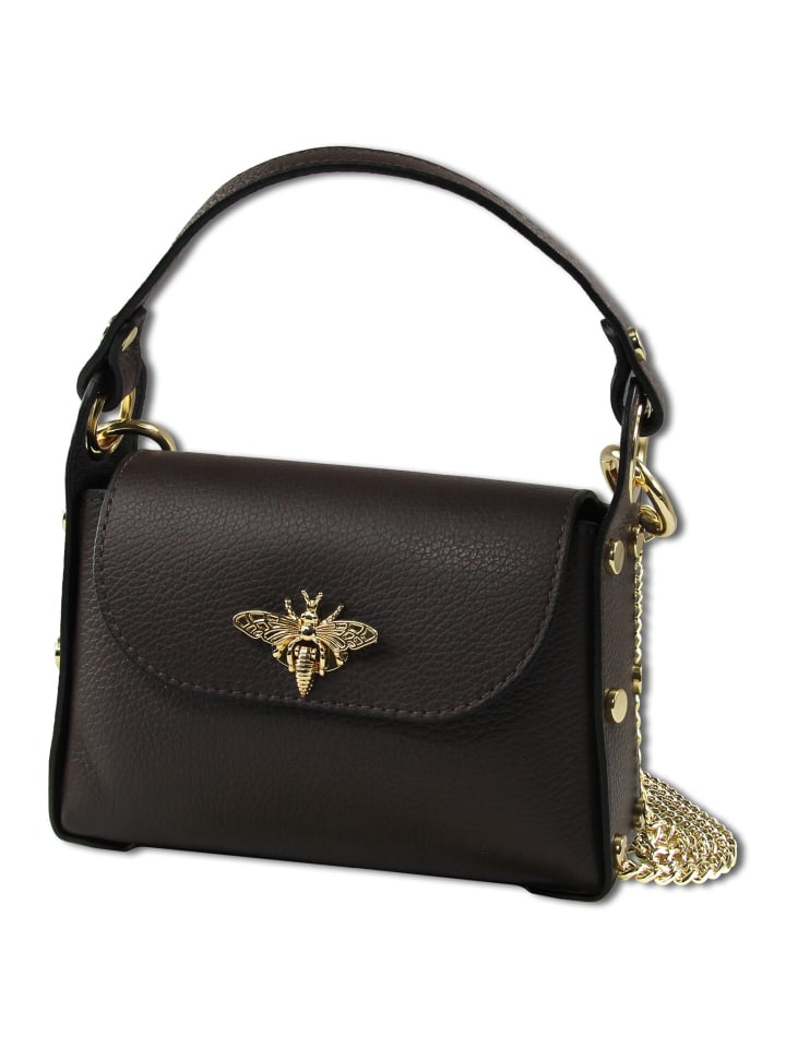 

Наплечная сумка Toscanto Umhängetasche Leder dunkelbraun ca. 19cm