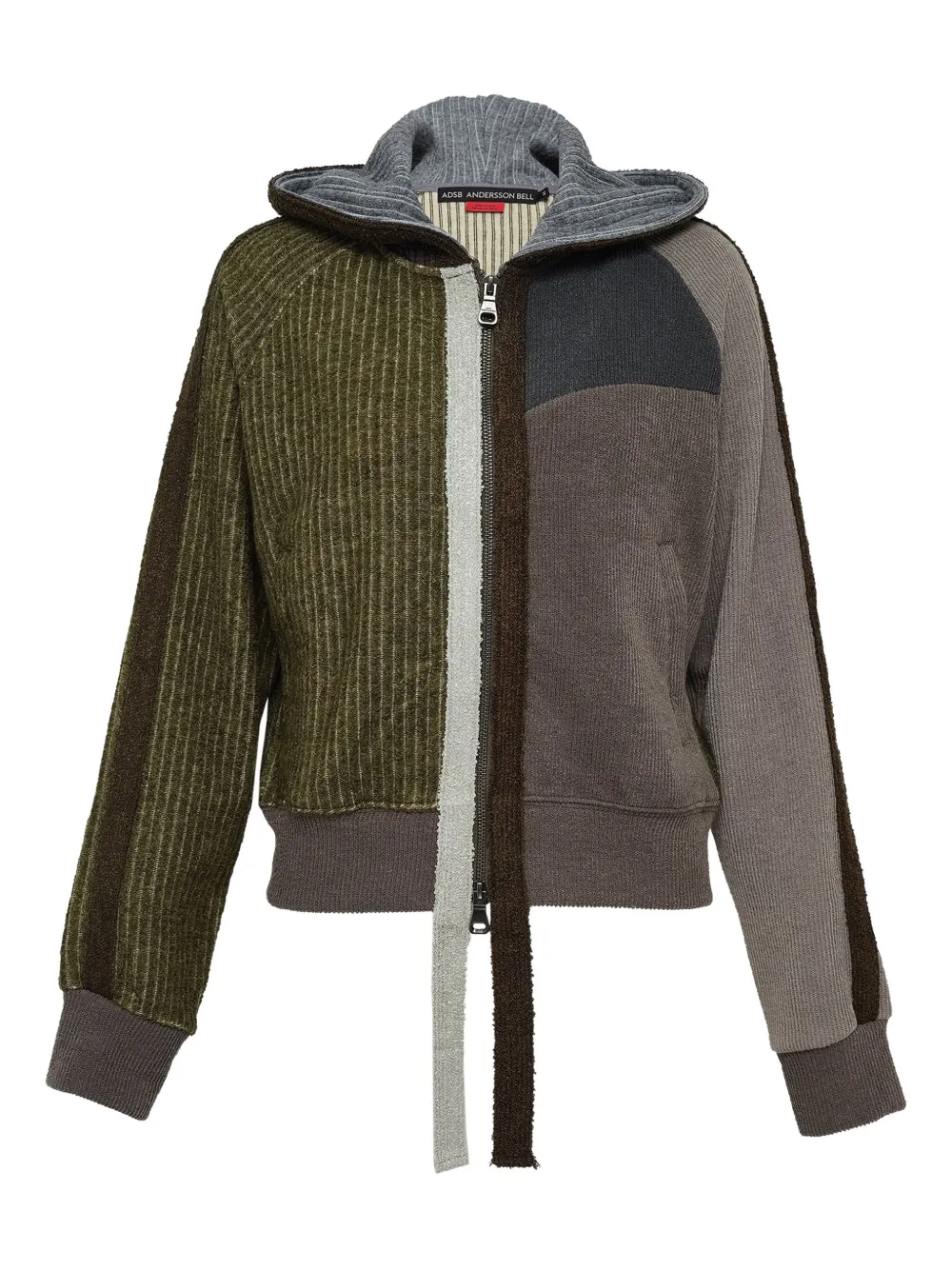 

Худи в рубчик с цветными блоками Andersson Bell, зеленый