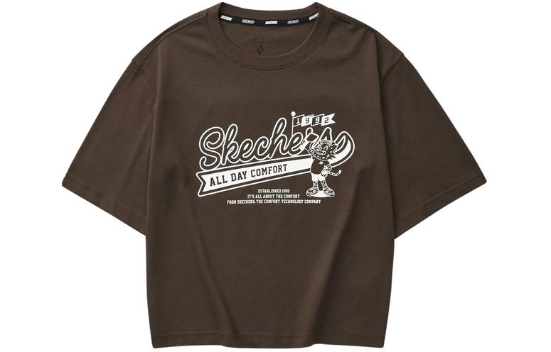 

Футболка с рукавом дроп-шоулдер женская Melted Chocolate Skechers, коричневый