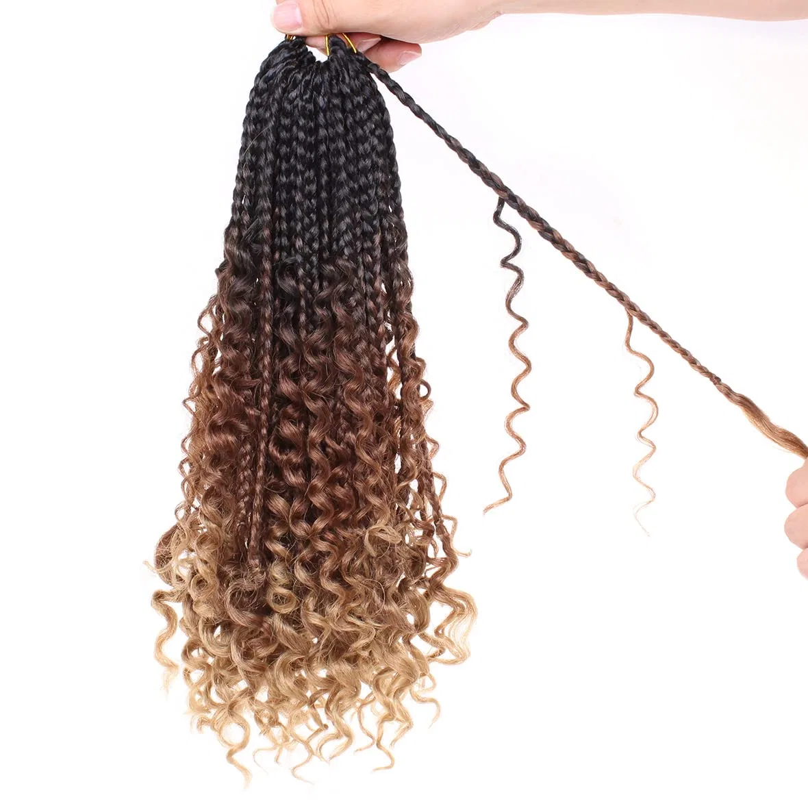 Набор синтетических косичек для наращивания волос Xtrend Boho Box Braids, 14 дюймов, 8 упаковок Xtrend, 53# — фото 4