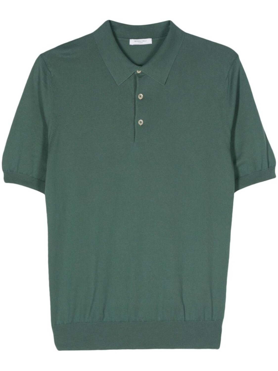 

Boglioli fine-knit cotton polo shirt, зеленый