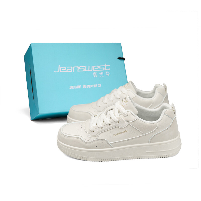 

Кроссовки JEANSWEST Skateboarding Shoes Women's Low-top, бежевый/темно-синий