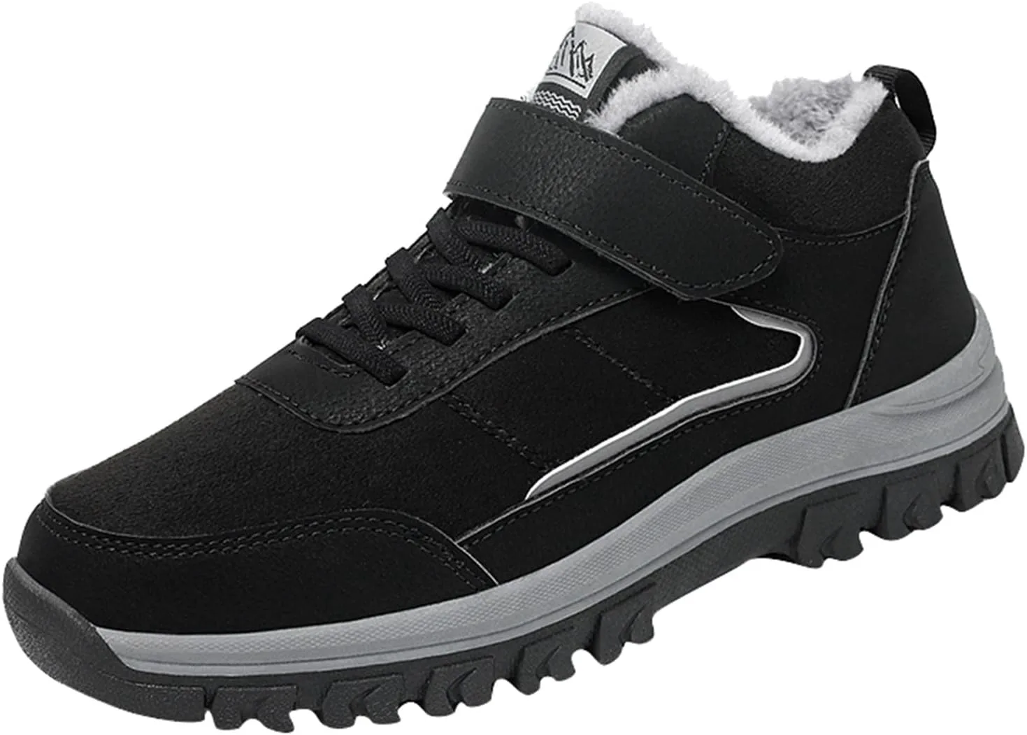 

Зимние ботинки для мужчин водонепроницаемые снежные ботинки пара моделей мужские зимние утепленные плюшевые теплые для среднего возраста и походов Generic, черный