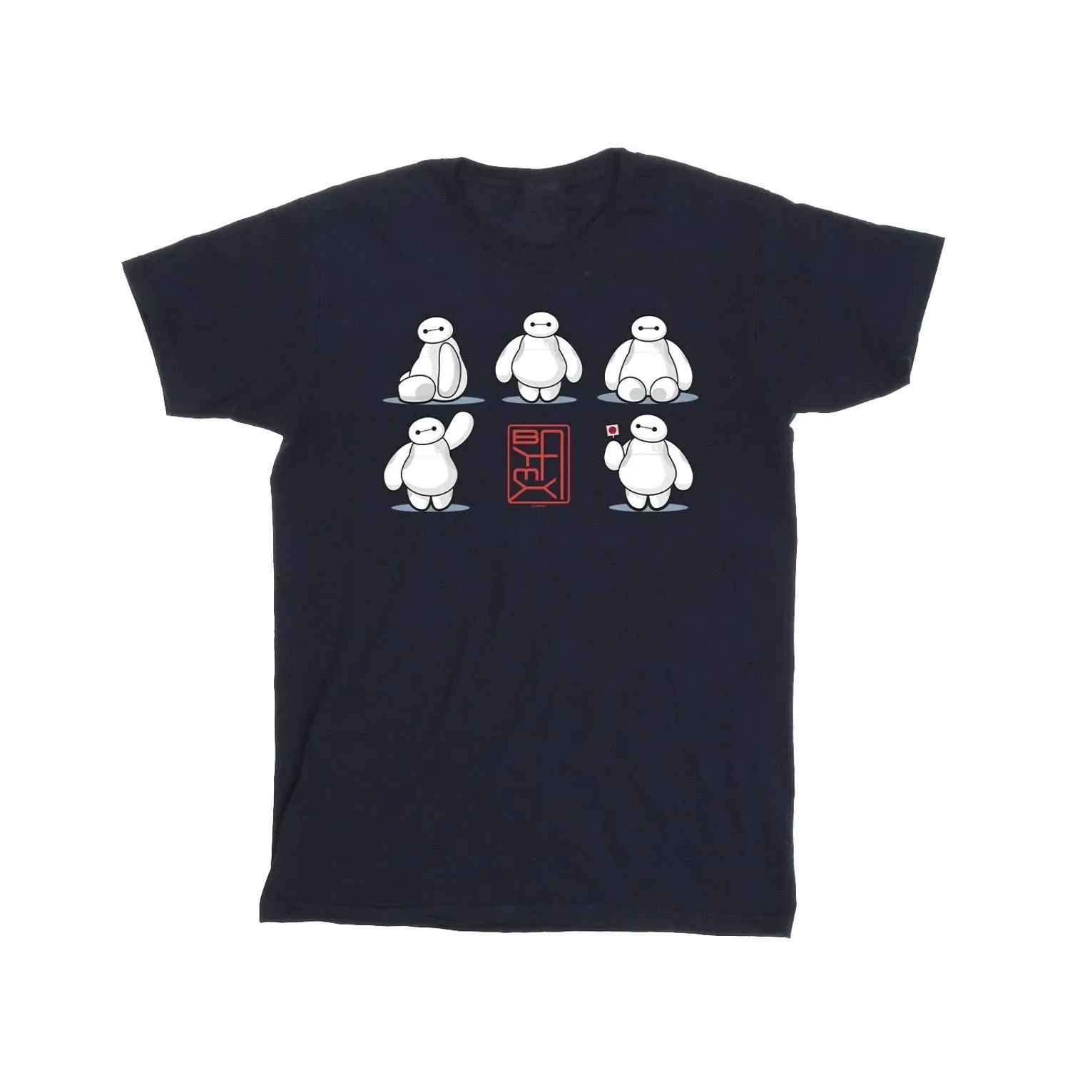 Футболка детская с принтом Big Hero 6 Baymax Disney, темно-синий — фото 2