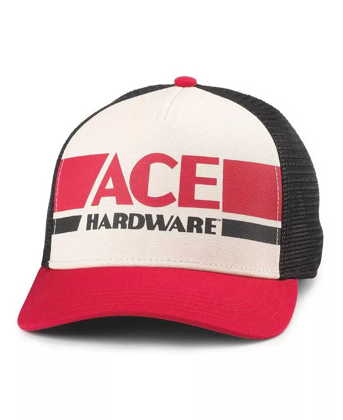 

Мужская натуральная/красная регулируемая кепка Ace Hardware Sinclair American Needle