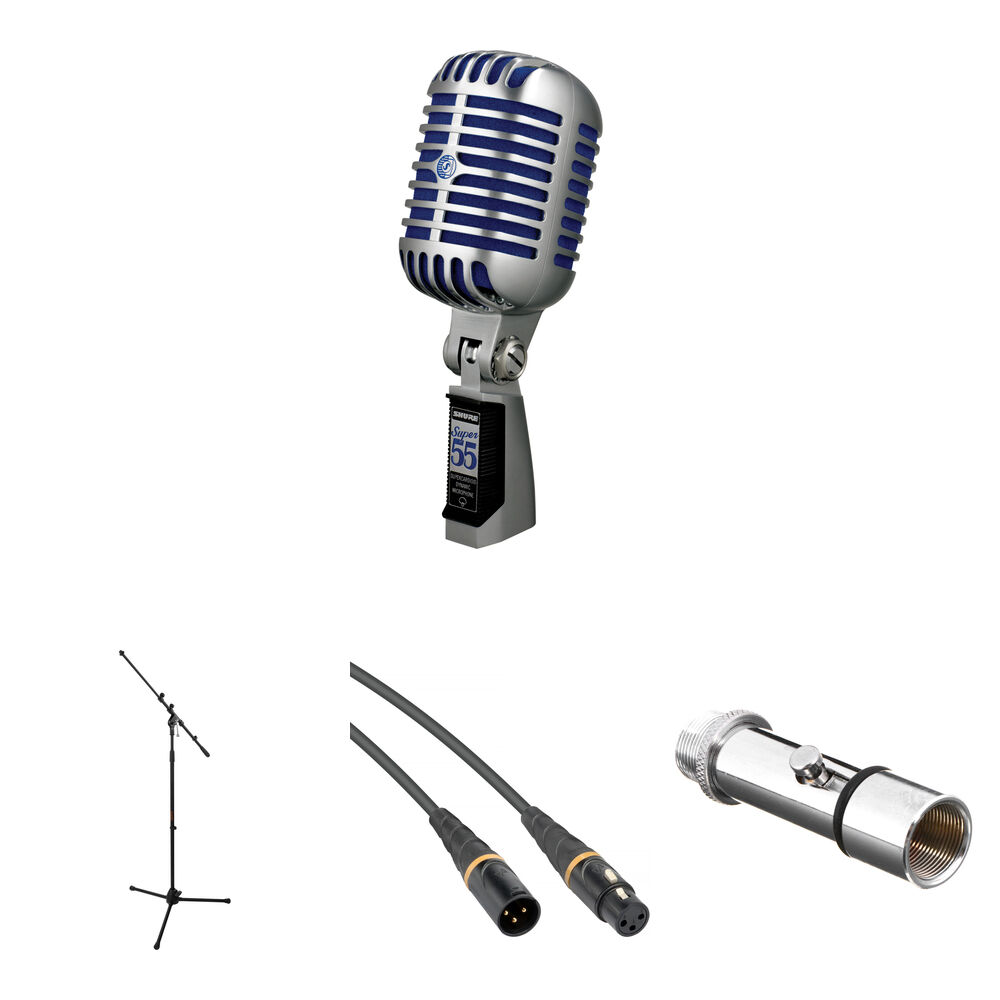

Динамический микрофон Shure Super 55 Deluxe Vocal Microphone Kit (Chrome with Blue