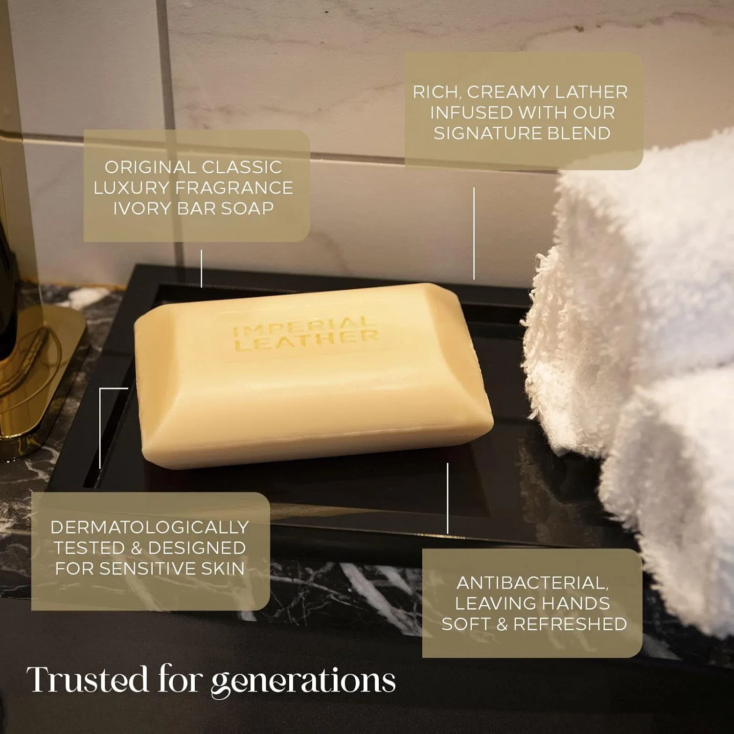 Кусковое мыло «Gentle Bar Soap» от Imperial Leather, 100 г (8 шт.) Imperial Leather — фото 3