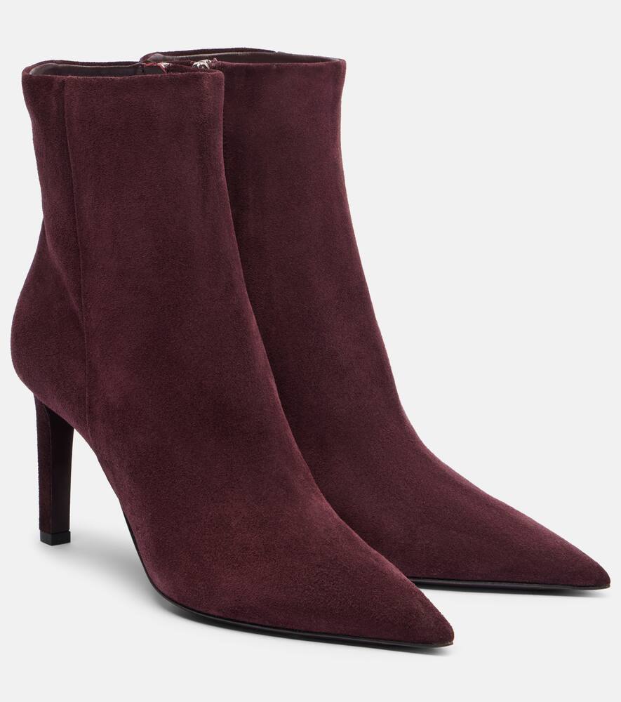 Ботинки Frankie 85 на щиколотку из замши Jimmy Choo, Deep Merlo