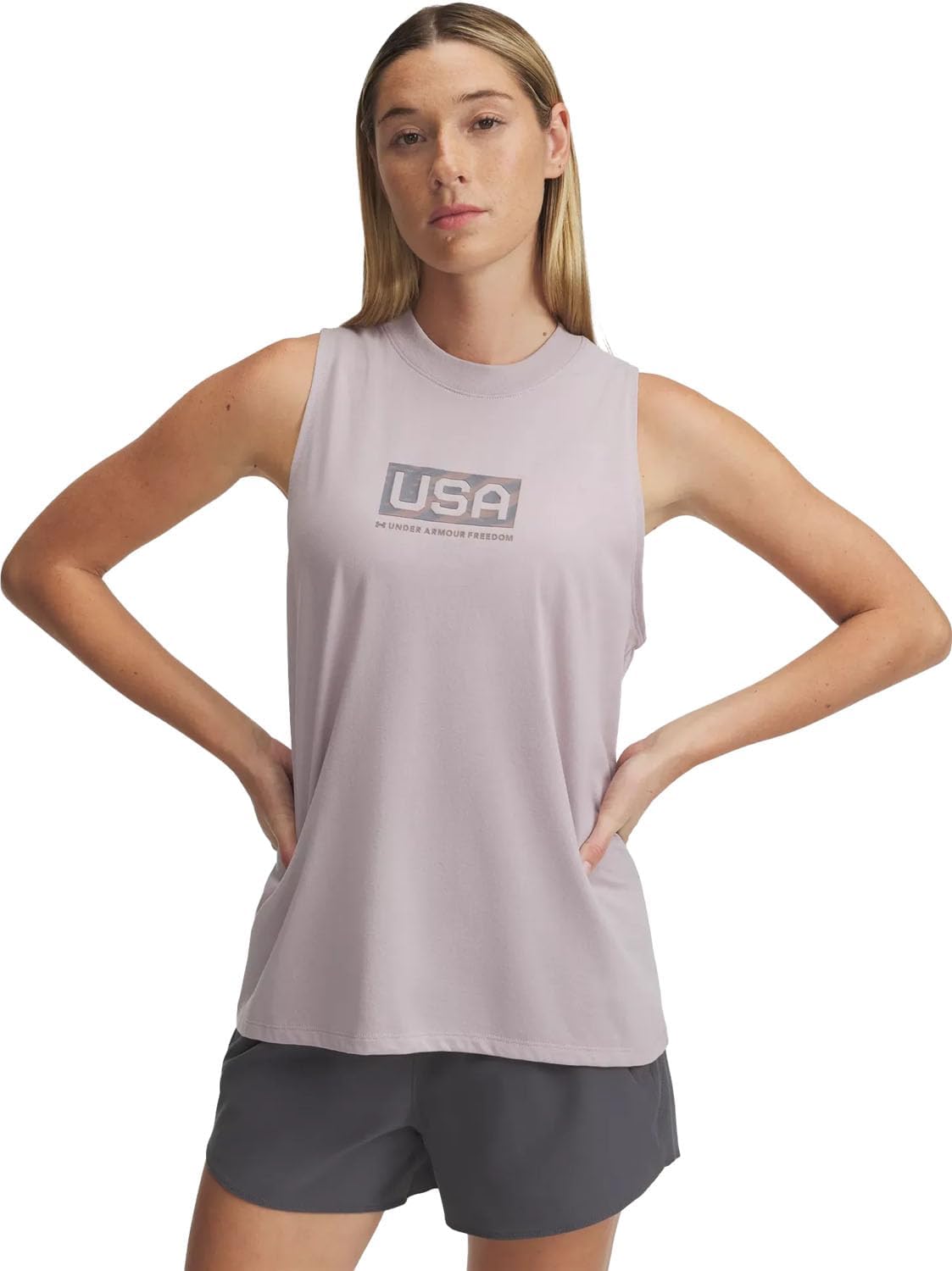 

Женская майка с логотипом USA от UnderArmour Under Armour, Gray Dawn/Tetra Gray/Tetra Gray