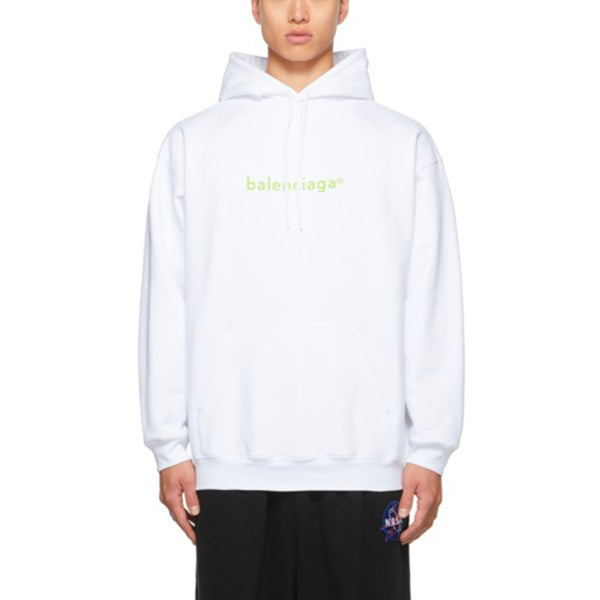 Толстовка new copyright medium fit hoodie 'white' Balenciaga, белый — фото 4