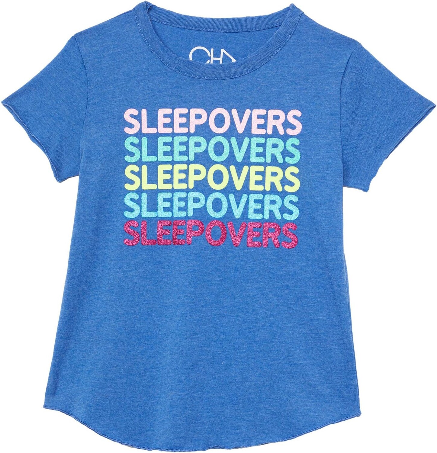 

Рубашка Chaser Kids Recycled Vintage Jersey Short Sleeve Shirttail Crew Neck, цвет Float