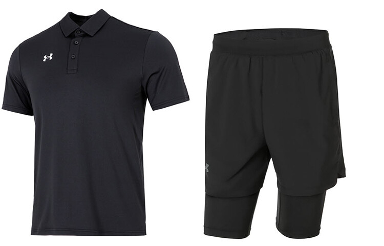 

Мужская повседневная спортивная одежда Under Armour, цвет Black and Black