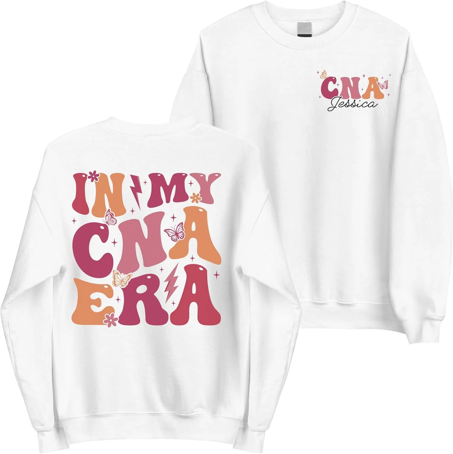 

Свитшот Personalized in My CNA Era с двусторонним принтом MadalenStore