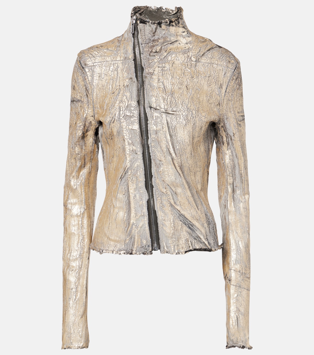 

Джинсовая куртка с покрытием Gary Rick Owens, золотой