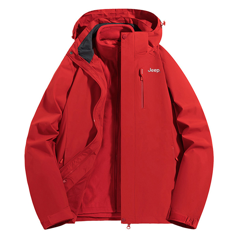 

Jeep Куртка серии Черный рыцарь мужская королевский синий, Red[Fleece Liner+Three-Proof Shell]