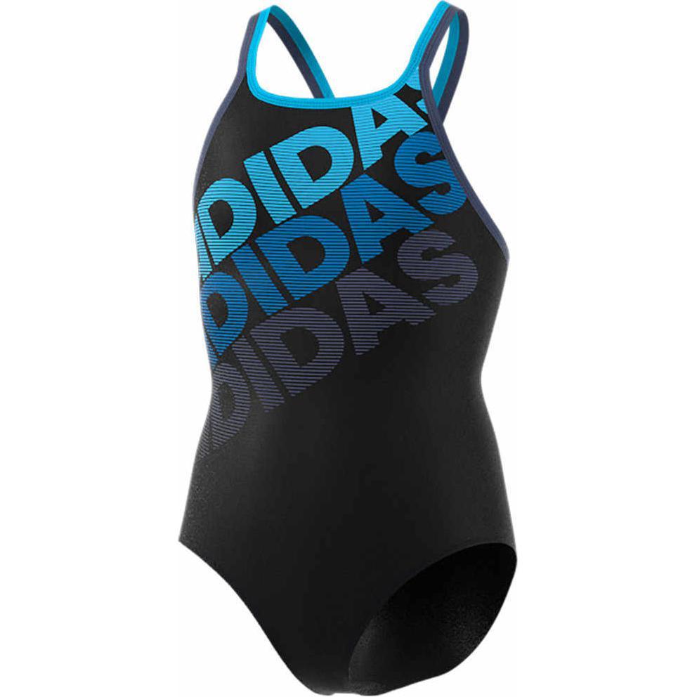 

Детский купальник синий черный подростковый Adidas