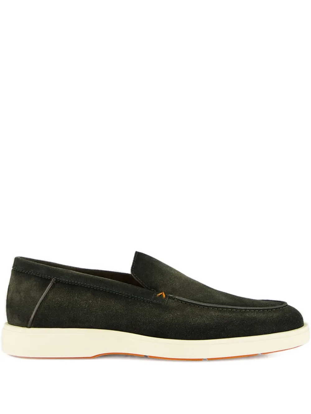 

Замшевые мокасины Santoni, зеленый