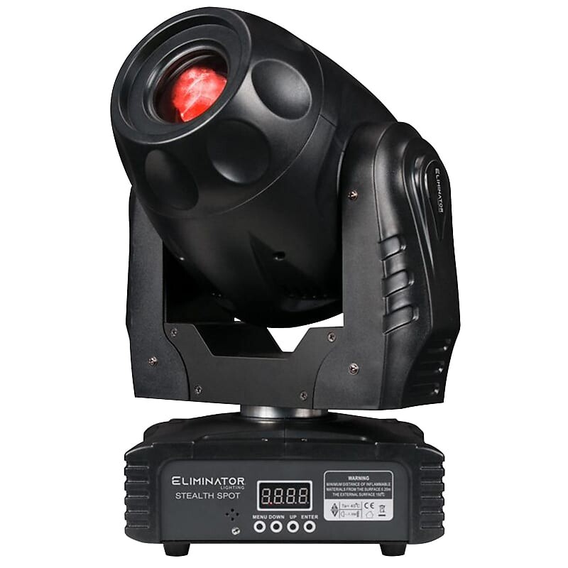 

Светодиодный прожектор Eliminator Lighting Eliminator Lighting Stealth Spot 60W LED DJ Club Moving Head Yoke Spot Light