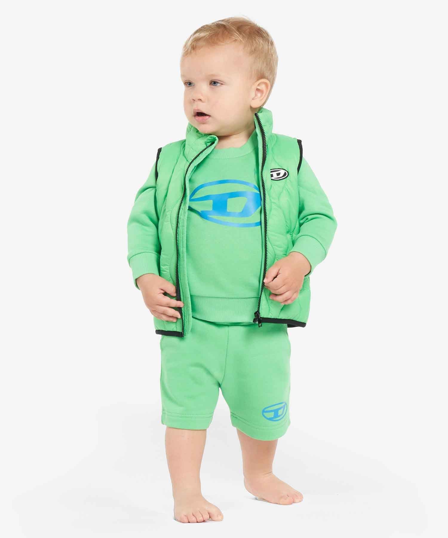 Детский жилет-куртка DIESEL с логотипом бренда One-Point, Green