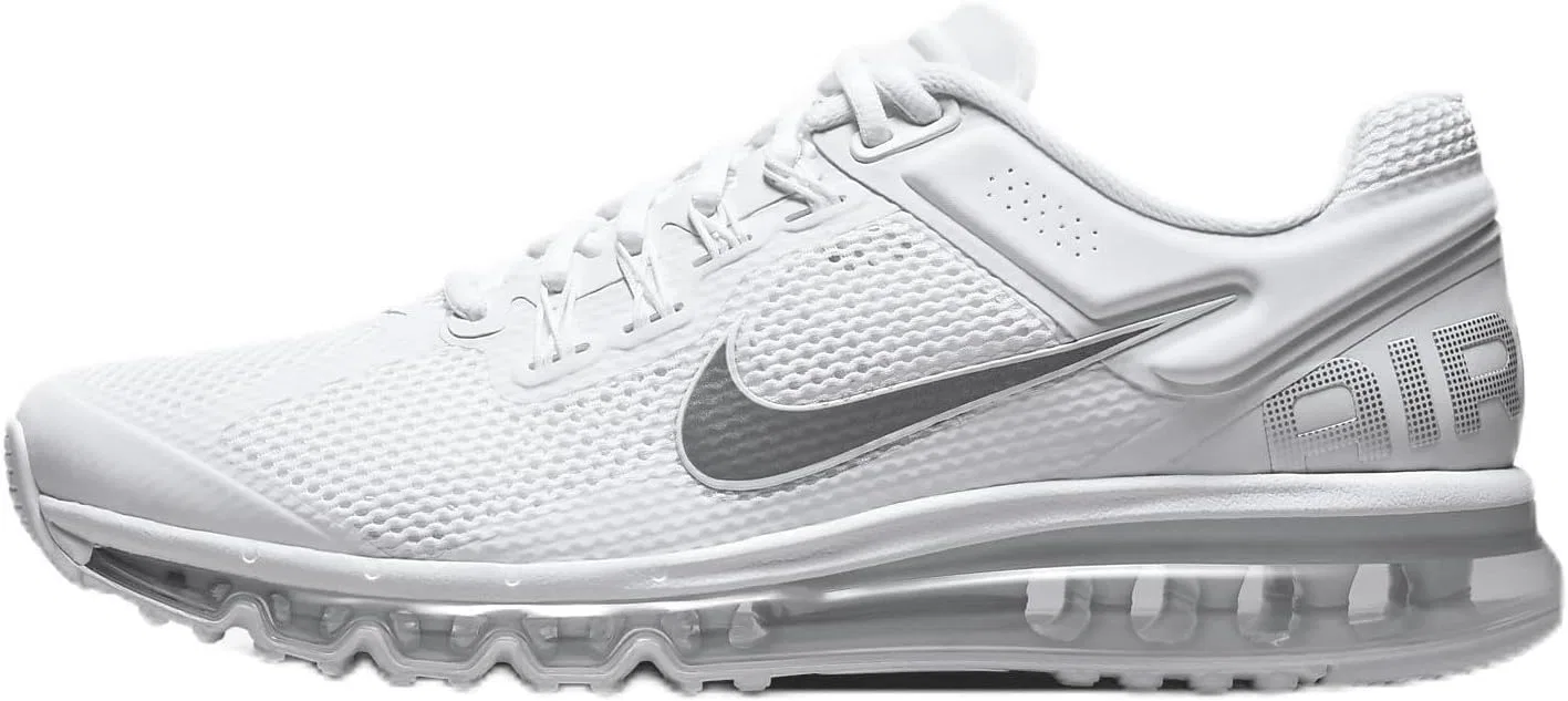 Мужские кроссовки Nike Air Max 2013 Na4 на шнуровке, White Mtlc Silver Black