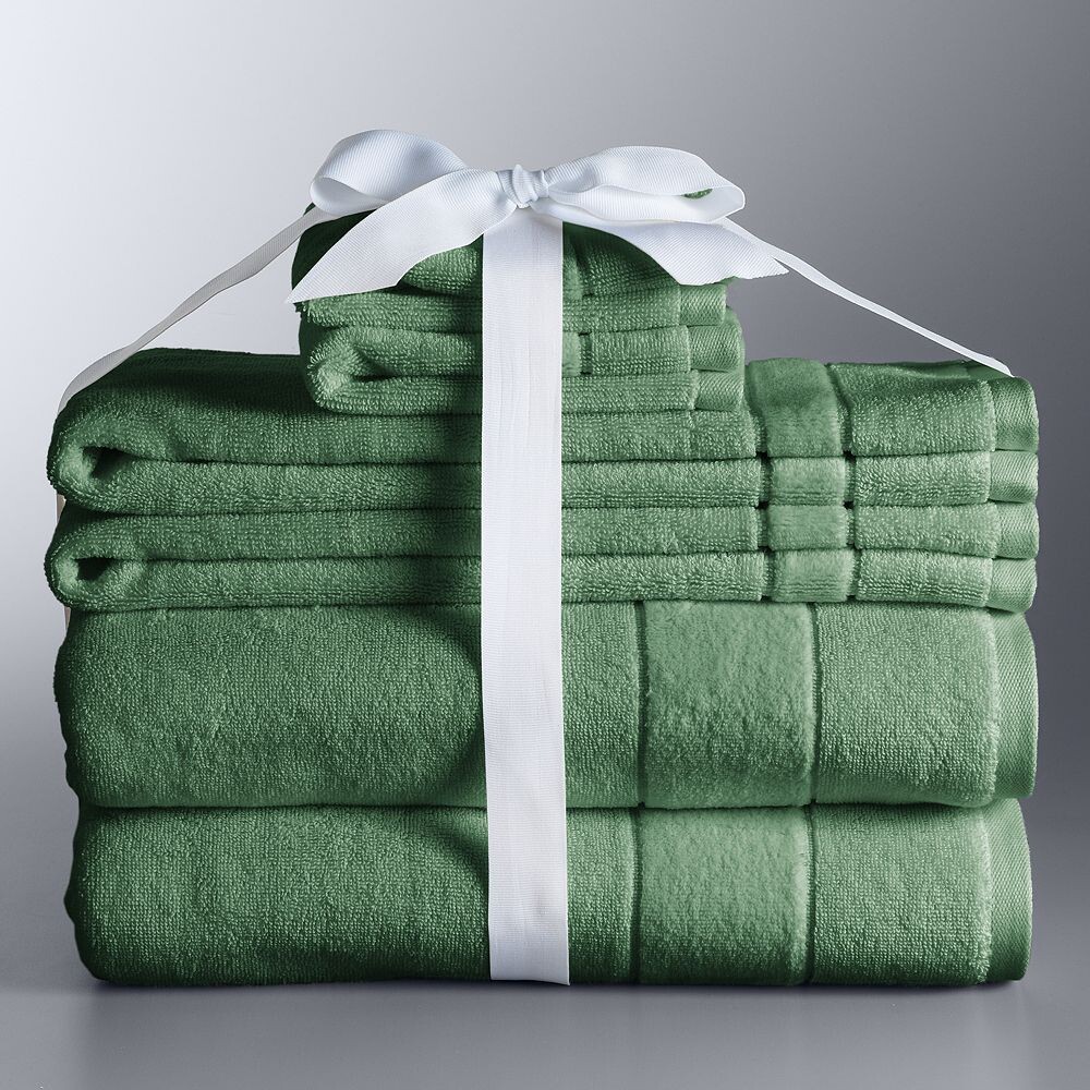 

Набор полотенец из турецкого хлопка Simply Vera Vera Wang из 6 предметов, цвет Fern Green