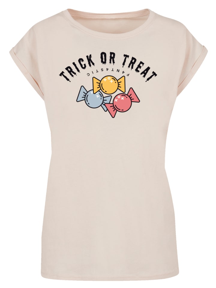 

Футболка с удлиненными плечами Trick Or Treat Halloween в Whitesand F4NT4STIC, Белый, Футболка с удлиненными плечами Trick Or Treat Halloween в Whitesand F4NT4STIC