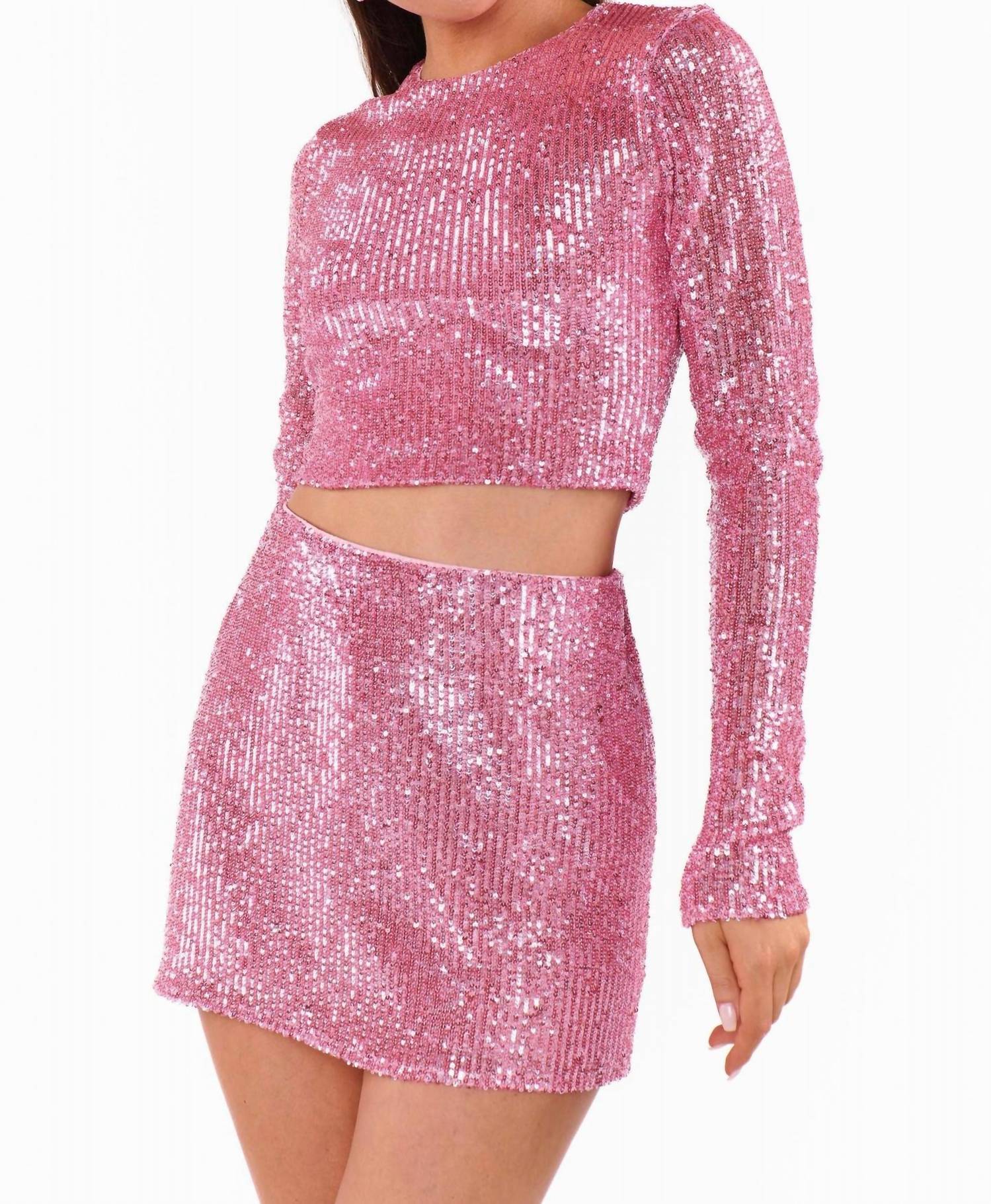 

Женский топ с пайетками в розовом цвете для вечеринки Show Me Your Mumu