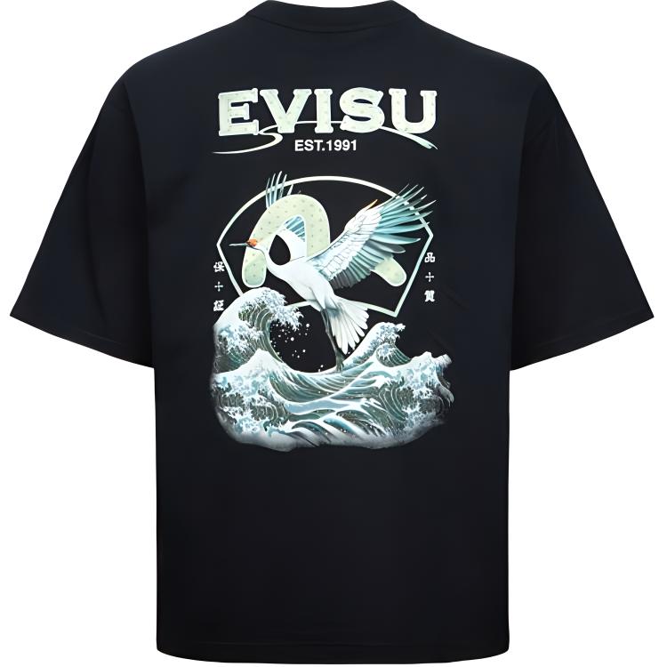 

Футболка мужская EVISU, серо-голубая